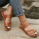 Women Minimalist Thong Sandals 2024 New Fashion Flat Sandals Summer Outdoor Beach Vacation Leisure Woman