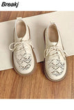 Shoes Woman Flat Sneakers Women Shoes Ladies Platform Shoes 2023 Lace-up Women Flats Female Shoes Loafers Zapatos