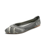 Women Pointed Toe Shallow Flat Shoes Mesh Loafers Soft Bottom Ballet Flats Classic Moccasins Knit Dress Shoes