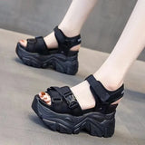 Women Sandals Platform Ladies Shoes Women Hook&Loop Summer Fashion Designer Female Sandals Sandalias Mujer High Heels