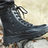 Men Boots Winter Outdoor Leather Military Boots Breathable Army Combat Boots Plus Size Desert Boots Hiking Shoes