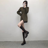 Brown Thick Heeled High Boots Children Look Thinner In Autumn And Winter Than Knee Boots, High Heeled Knight Boots, Thick Soles And Thin
