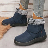 2023 New Waterproof Winter Boots Women Faux Fur Non Slip Snow Boots Woman Warm Thicken Plush Ankle Booties Plus Size