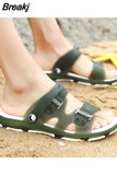 Men's Slippers Outdoor Leisure Summer Flip-Flops Man Sandals Bathroom Inside Outside Beach Mens