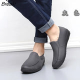 Men Non-slip Waterproof Garden Shoes Slip on Car Wash Work Shoes Elasticity Ankle Rain Boots Safety