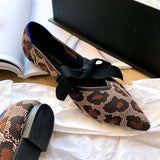 Weaving Bowknot Pointy Toe Ballet Shoes Women Cozy Flats Pregnant Shoes Breath Mixed Color Shallow Knitted Ballerina