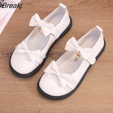 Lolita Bow Bear Mary Jane Shoes Ladies Cute Kawaii Platform Flat Shoes Women Fashion Designer Buckle Strap Leather