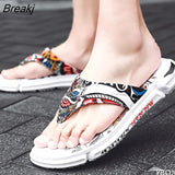 Men's Slippers Non-slip Wear-resistant Beach Shoes Personalized Embroidery Fashion Men Slippers Outdoor Leisure