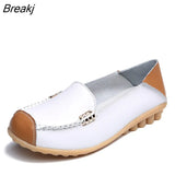 Spring Autumn Shoes Woman Genuine Leather Women Flats Female Moccasins Shoe Slip On Women's Loafers Big Size