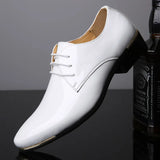 Men Dress Shoes Patent Leather Men's Formal Shoes Luxury Fashion Groom Wedding Shoe Male Oxford Shoes Plus Size