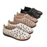 Breakj Spring And Summer Breathable Hollow Mother Sandals Women Flat-Bottomed Soft Base Size 42 Middle-Aged Women's Hole