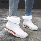 Women Snow Boots Winter Keep Warm Female Rain Boots Waterproof Non-Slip Rubber Rain Shoes Lady Fashion Women Rainning