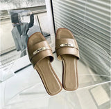 heel Med Shoes Woman 2023 Glitter Slides Slippers Summer Fashion Pantofle Block Jelly Luxury New Rubber Crystal Hoof