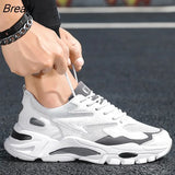 Men's Vulcanized Shoes 2022 New Men Chunky Sneakers Lace-up Platform Male Sneaker Stylish Breathable Adult Man Tenis