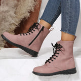 Autumn New Women's Boots Solid Soft Leather Ankle Boots Ladies Round Toe High Top Casual Shoes Plus Size35-43 Flat