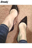Black 12cm High Heels Shoes Women Pumps 10cm Tacones Pointed Toe Stilettos Femme Sexy Wedding Shoes QKOU003