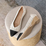 Women Wedge Increase Knitting Shoes Summer New Pointed Casual Slip on Comfortable Loafers Shoes Female Breathable Walking