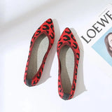 Women Pointed Toe Shallow Flat Shoes Mesh Loafers Soft Bottom Ballet Flats Classic Moccasins Knit Dress Shoes