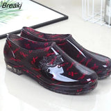 Shoes Women's Rain Boots Water Boots Short Kitchen Non-slip Water Shoes Work Shoes Rubber Shoe Cover Womens Boots