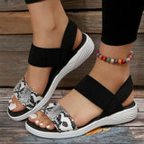 Print Wedge Sandals for Women Summer 2023 Fashion Non Slip Beach Shoes Woman Lightweight Causal Sports Sandalias