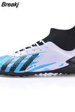 Men Soccer Shoes Turf Black Kids Cleats Training Football Boots High Ankle Sport Sneakers Size