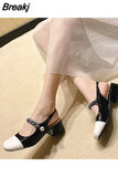 High Heeled Women Sandals 2023 Spring Summer Platform Fashion Sandals Buckle Strap Little Fragrance Comfort Walking