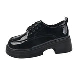 Shoes Ladies Oxfords Women's Clogs Platform Modis British Style Female Footwear Soft 2024 Leather Creepers Cute Cross