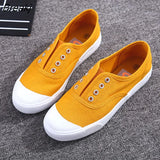 Shoes Summer New Fashion Women's Canvas Shoes Casual Flats Solid Color Classic Breathable Female Simple Shoes