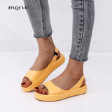 Women's Sandals Woman Peep Toe Sandals Female Elegant Flat Shoes 2023 Ballet Flats Plus Size 42 43 Shoes Woman Orange