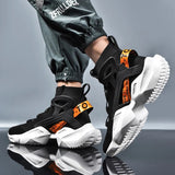 Men Sneakers High Top Sock Shoes Breathable Sports Walking Shoes Thick Bottom Men Casual Shoes Large Size