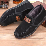 winter boots plush boots men shoes fashion solid zipper fashion cotton flat with warm snow boots men boots no-slip