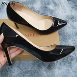 Shoes 2023 Women Pumps Fashion 9cm High Heels Pointed Toes Black White Shoe Women Wedding Shoes Ladies