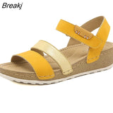 Summer Shoes Women Beach Sandals Thick Sole Ladies Summer Holiday Shoes Women Sandals Black Yellow Plus Size 42