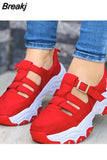 Sneakers 2023 Black Thick Sole Designer Breathable Lace Up Fashion Ladies Athletic ShoesHeightening Vulcanized