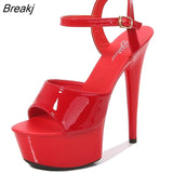 Pole Dance Shoes Stripper High Heels Women's Sexy Show Shoes Sandals Party Club 15 CM Platform High-heeled Wedding