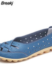 Women Shoes 2023 New Arrival Flat Shoes Women Hollow Loafer Ballerina Flats Casual Female Shoes Plus Size 44