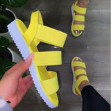 Breakj Summer New Women's Casual Flat-Bottomed Fish Mouth Sandals Women's Shoes 43-Yard