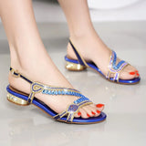 Women's Diamond Sandals 2024 New Bohemian Bohemian Diamond-Encrusted Fashion Fairy Style Flat Shoes Roman