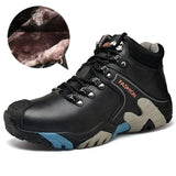 Men Snow Boots Fashionable Outdoor Mountaineering Anti Slip Insulation Plush Waterproof Casual Sports Cotton Shoes Travel