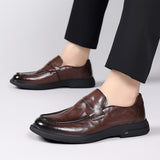 men Soft Sole Shoes for Men genuine Leather Spring Autumn Loafers Slip-On fashion wedding dress Shoes Men