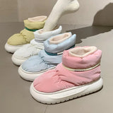 Women's Snow Boots 2023 Warm Down Female Winter Shoes Mixed Color Outdoor Ankle Boots for Women Plush Design Casual