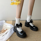 Mary Jane Small Leather Shoes For Women In Autumn 2024 Thin Cosplay Thick Soles, Thick Heels And High Heels Jk Single