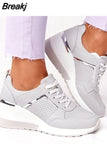 2023 Sports Casual Summer New Thick Bottom Wedge Casual Shoes Strap Mesh Women Fashion Sneakers Women Platform