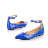 Flats Women 2023 Drsss Shoes Size 50 Candy Colour Pointed Toe Summer Autumn Mary Jane Shoes PU Leather Zapato