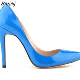 New Women's Pumps Sexy Pointed Toe High Heels Shoes Spring Autumn Office Wedding Patent Leather