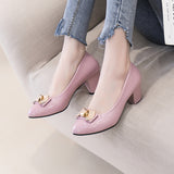 Heels Pumps Shoes Women Wedding Shoes Heels Fashion Party Pumps Footwear Black Round Zapatos De