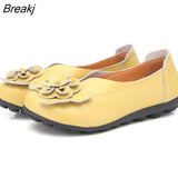 Women Flats 2022 New Fashion Ballet Shoes Moccasins Women Shoes Genuine Leather Loafers Non-slip Ladies Shoes Women Mom