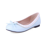 Size 34~51 Ballet Flats Women Autumn Spring 2023 Mixed Colours Patchwork Casual Loafers Bow PU Leather Slip on Basic