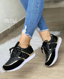 Leisure Flat Sole Single Shoes Women's New Large-Size Thick-Bottomed Round Head