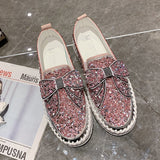 Women With Single Shoes In Spring 2023, The New Style Of One Foot With Thick Soles, Lazy People, Leisure Drill, Bow Tie, Korean Version Of Student